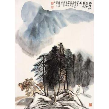 何海霞油画风景独往秋山深字画之家