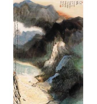 何海霞国画山水江行揽胜字画之家