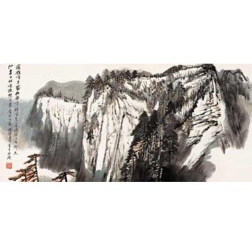 何海霞国画山水落雁峰字画之家