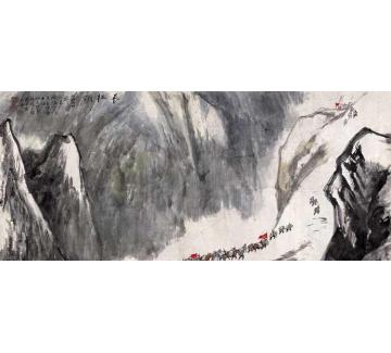 何海霞国画山水长征颂字画之家