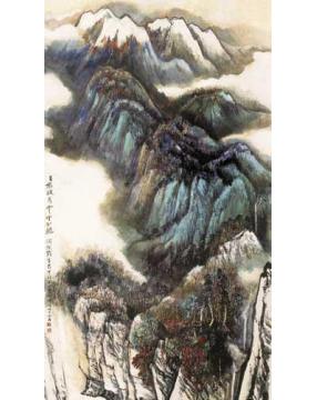何海霞国画山水云埋卧龙字画之家