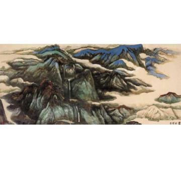 何海霞国画山水爱我山河字画之家
