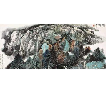 何海霞油画风景雨霁字画之家