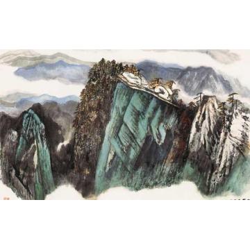 何海霞国画山水苍龙岭远眺字画之家