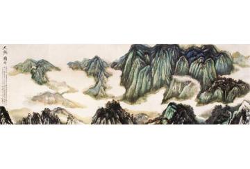 何海霞国画山水天开图画字画之家