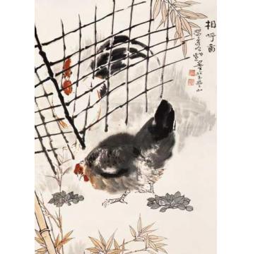 何海霞国画动物相呼图字画之家