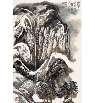 何海霞国画山水峨嵋三顶秀字画之家