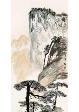 何海霞国画山水华山仙掌峰字画之家