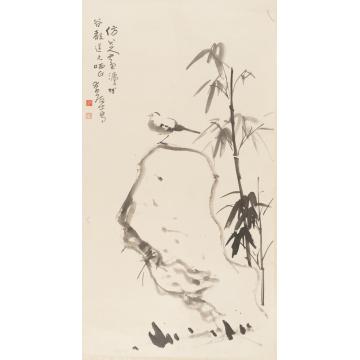 张大千国画花鸟仿石涛松坡图字画之家