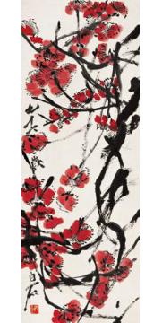 齐白石国画花鸟杏花图字画之家