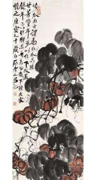 齐白石油画静物南瓜图字画之家