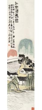 齐白石油画风景沁园忆旧图字画之家