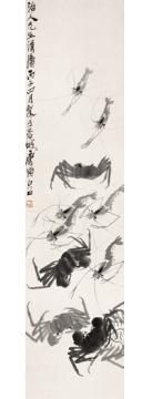 齐白石国画动物虾蟹图字画之家