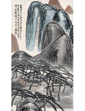 齐白石油画风景山水图字画之家