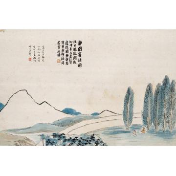 齐白石油画风景石门二十四景图之静园客话字画之家