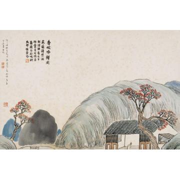 齐白石油画风景石门二十四景图之香畹吟樽字画之家