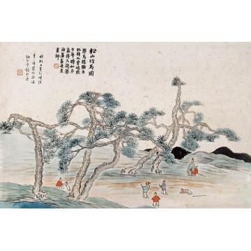 齐白石石门二十四景图之松山竹马字画之家