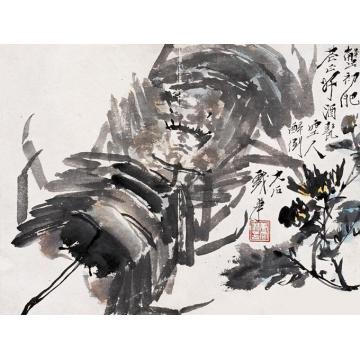 唐云国画动物墨蟹字画之家