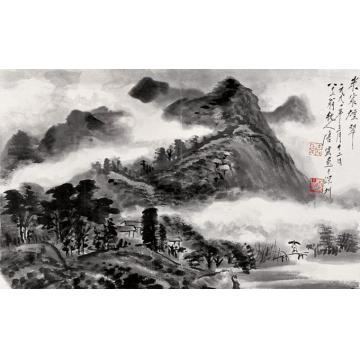 唐云国画山水米家烟翠字画之家