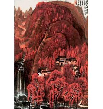 李可染国画山水万山红遍（三）字画之家