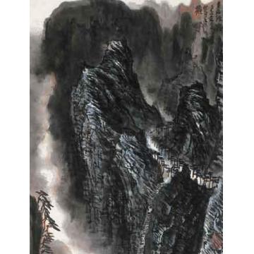 李可染国画山水黄海烟霞字画之家