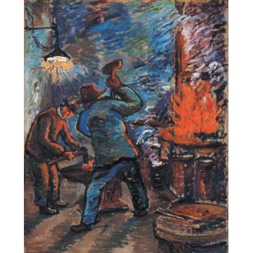 刘海粟国画人物打铁字画之家