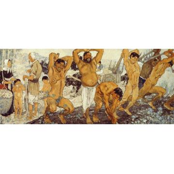 徐悲鸿国画人物愚公移山字画之家