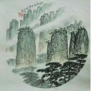 许文邠国画山水无题字画之家