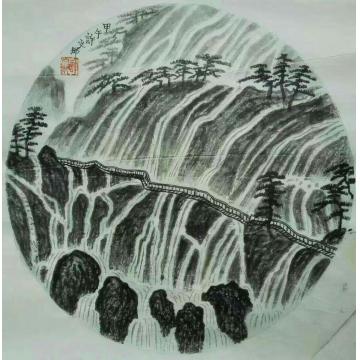 许文邠国画山水无题字画之家