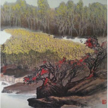 许文邠油画风景塞北秋酣字画之家