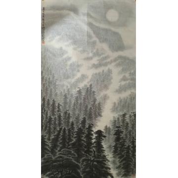 许文邠油画风景万里松涛邀明月字画之家