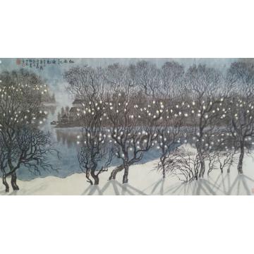 许文邠油画风景牡丹江夜色字画之家