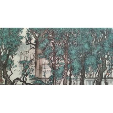 许文邠油画风景昨夜雨盼盼字画之家