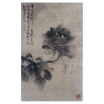 周传波国画花鸟墨牡丹系列之五字画之家
