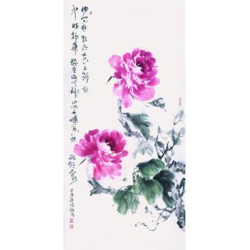 周传波国画花鸟牡丹系列之九字画之家