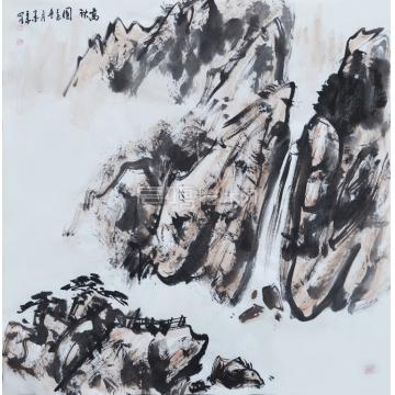 墨豪国画山水高秋图字画之家