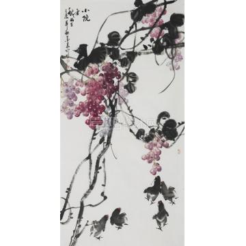 墨豪国画花鸟小院金秋字画之家
