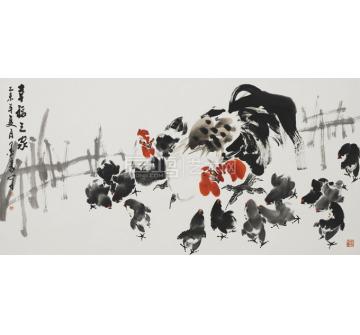 墨豪国画花鸟幸福之家字画之家