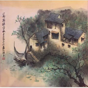 宋卓逍油画风景江南新绿字画之家