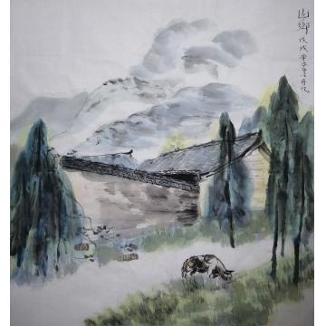 苏平贵国画山水山乡字画之家