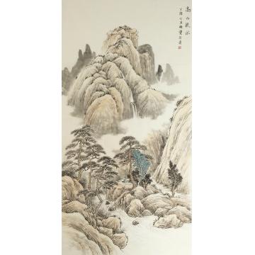 张月奇国画山水高山 流水字画之家