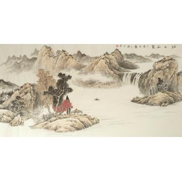 张月奇国画山水江山如画字画之家