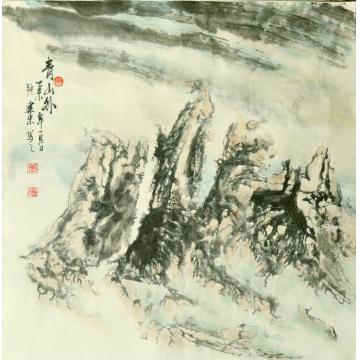张建忠国画山水青山外字画之家