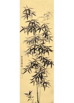 李天旭国画花鸟亭下清风满竹林字画之家