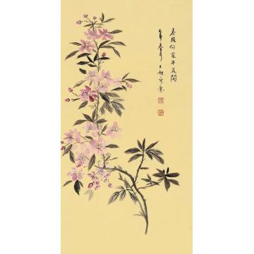 李天旭国画花鸟春风何处不花开字画之家