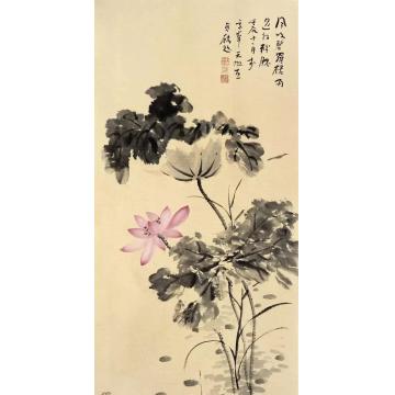 李天旭国画花鸟风吹碧罗裙字画之家