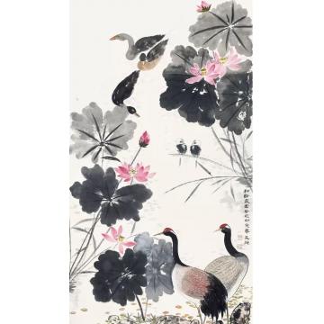 李天旭国画花鸟和谐家园字画之家