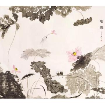 李天旭国画花鸟荷风字画之家