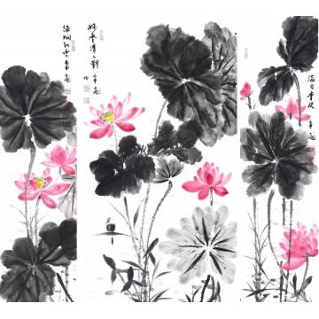 李天旭国画花鸟荷花中堂字画之家