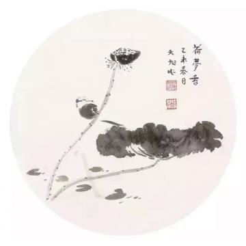 李天旭国画花鸟荷梦香字画之家